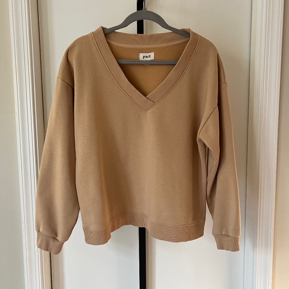 Pact Organic V Neck Sweatshirt - Picture 1 of 6